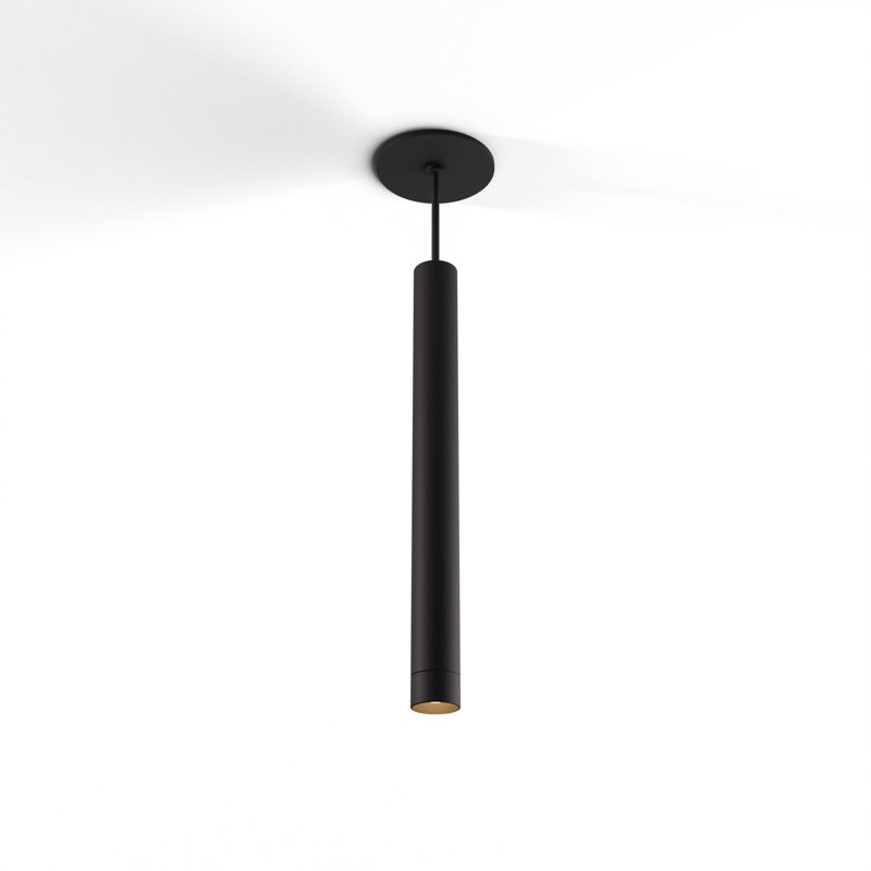 Combi Pendant 24" Single Unit with Matte Black Canopy, 16", Matte Black