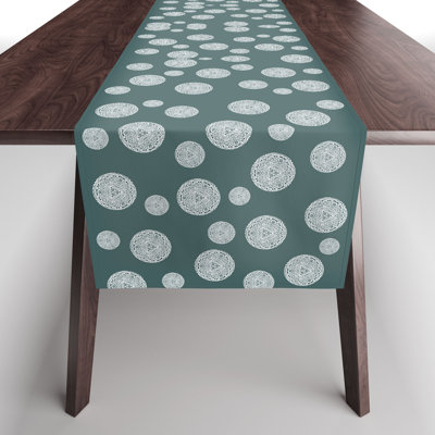 Sheila Wenzel-Ganny Snowflake Polka Dots Table Runner