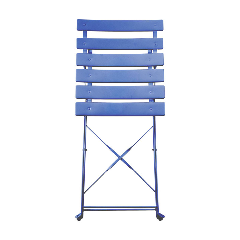 Harbour Housewares - 2 Seater Sussex Bistro Set - Round, Navy