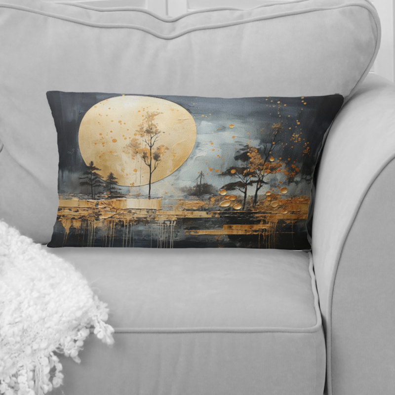 Coussin décoratif doré et doré Golden Gleam I - Abstract Collages