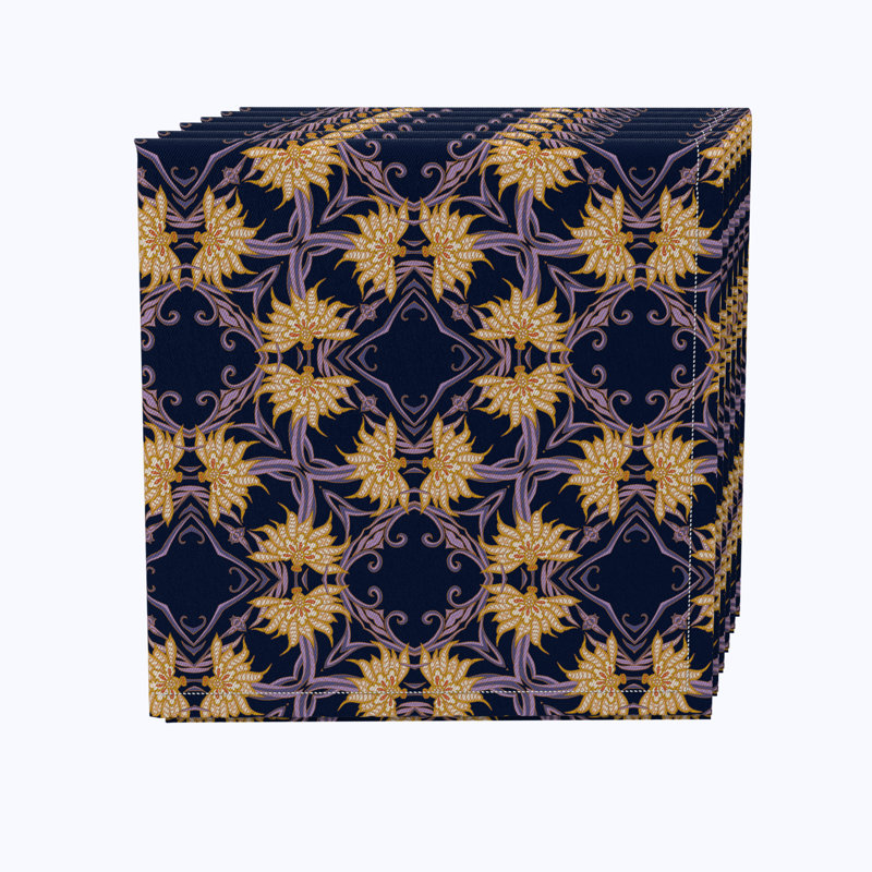 Carentan 100% Cotton Floral Square Napkin