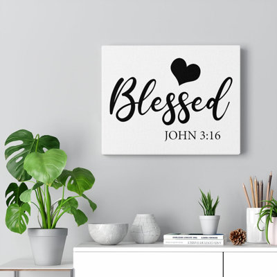 Blessed John 3:16 - Wrapped Canvas Print