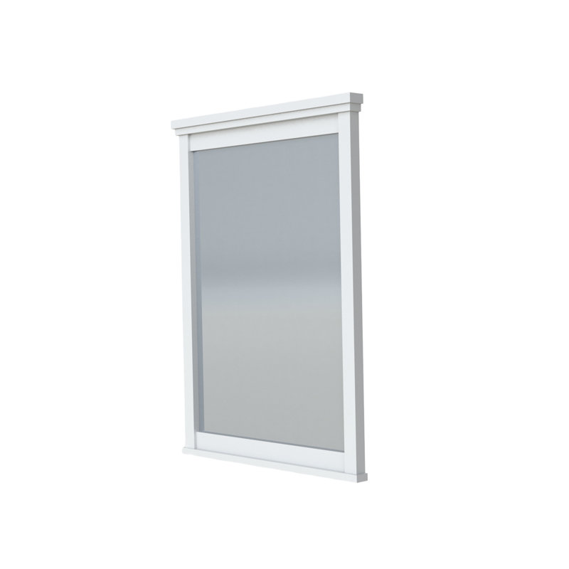 Lankford Wood Mirror, White, 22 x 1.25 x 30