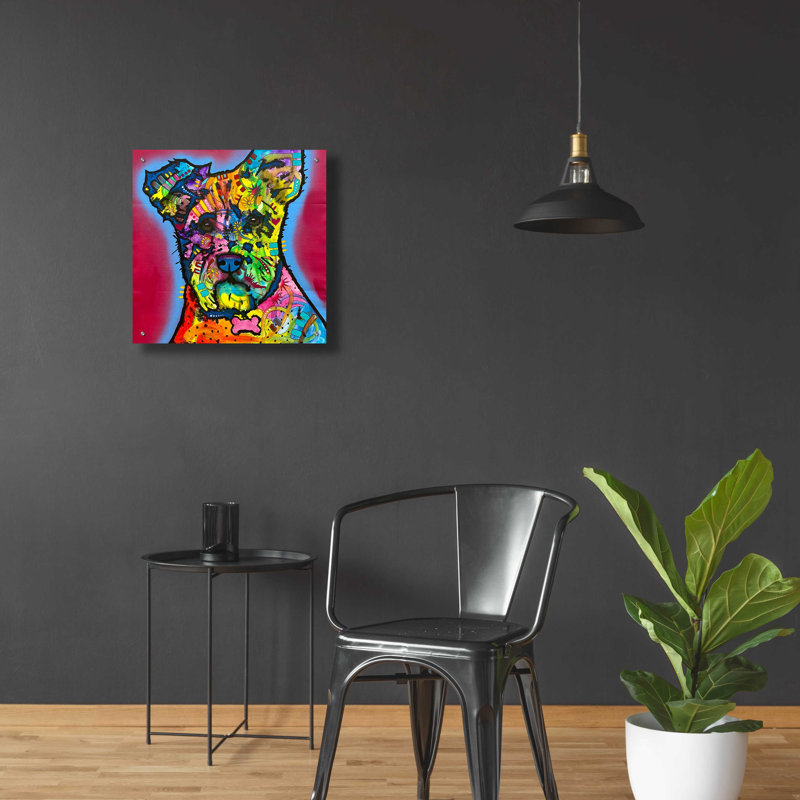 «I Heard What You Said» par Dean Russo, art mural en verre acrylique, H 24 po x l 24 po x P 0,2 po