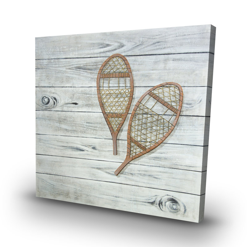 Snowshoes - 32"x32" art on canvas