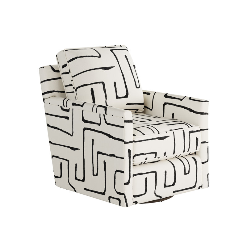 Swivel Glider Armchair, Fossil Ebony