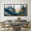 «Woodland Forest Landscape Mystical Forest Path Watercolor Landscape Retro», reproduction d'art sur toile encadrée-111568174-98041908
