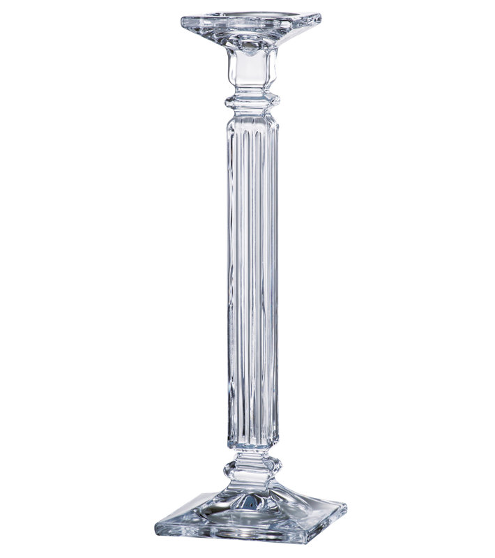 Chandelles en verre, H 16 po x l 5 po x P 5 po