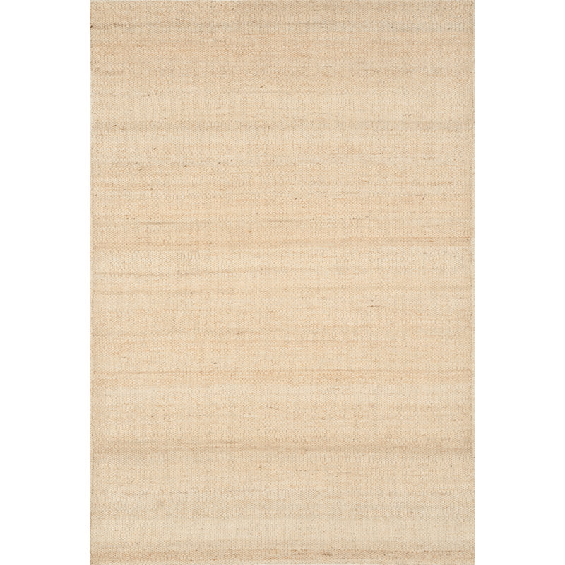 Tapis de zone blanchie en jute fait main flateweave Woodford, Rectangle 10 pi x 14 pi