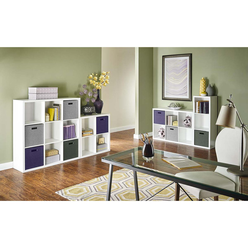6 Cube Storage Shelf Organizer Bookshelf With Back Panel, Easy Assembly, Wood,