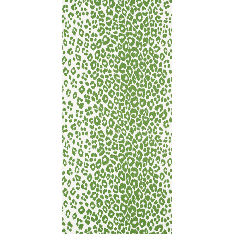 Iconic Leopard Wallpaper, Green
