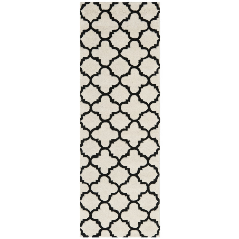 Carolene Hand Tufted Wool Geometric Rug, Runner 2'3" x 9'