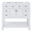 Meuble-lavabo moderne avec lavabo supérieur, 2 portes à fermeture douce et 6 tiroirs-307582065