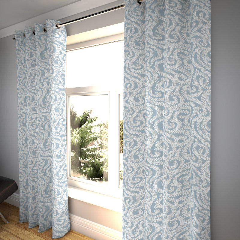 Holoman Blackout Curtain Pair, Width 228 x Drop 137cm, Wedgewood Blue