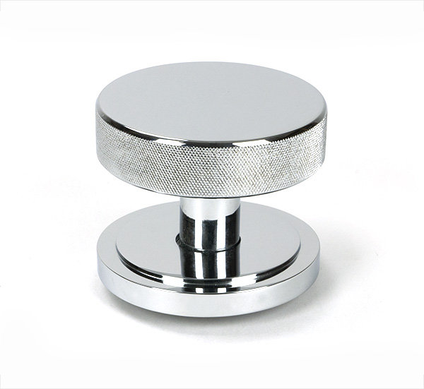 Brompton Single Dummy Door Knob, Polished Chrome
