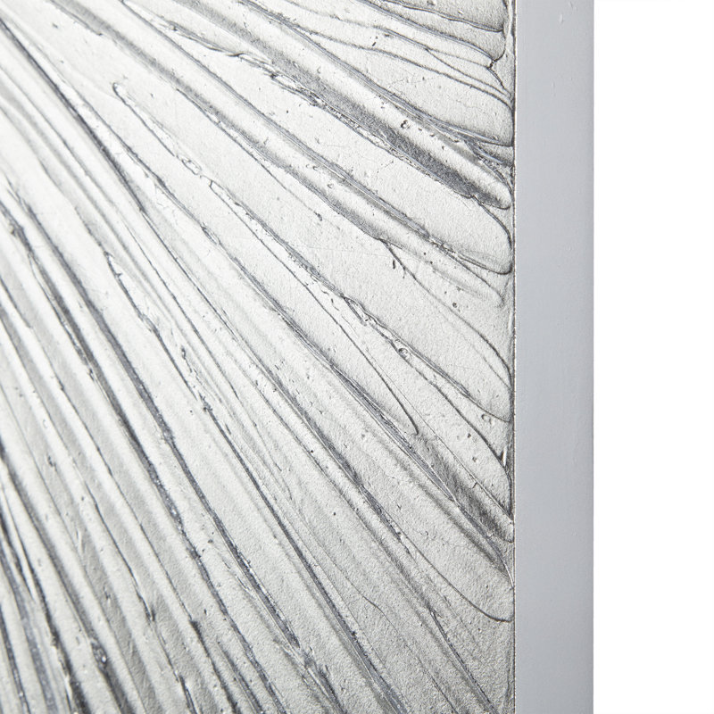 Silver Sunburst Hand Painted Dimensional Resin Wall Art Set