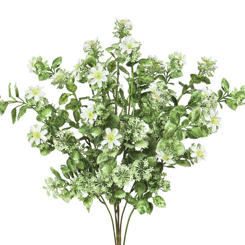 Bouquet de tiges de fleurs artificielles, Blanc