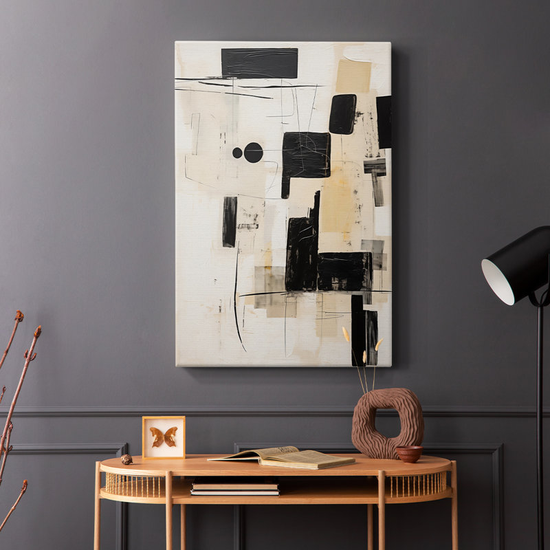 ABSTRACT Series CCCCLX-III - Toile tendue avec châssis de qualité supérieure - Prêt à être accroché, H 12 po x l 8 po