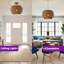 Luminaire suspendu sphérique en rotin 18 po tissé à la main à intensité variable, 1 lumière à intensité variable pour îlot de cuisine