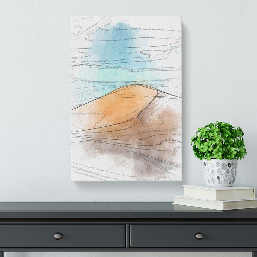 Desert Sand Dune in Morocco in Abstract - Wrapped Canvas