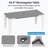 Large 68.8" Rectangular HDPE Outdoor Dining Table, Seats 6-8 People, All-Weather Resistant Terrace Sideboard for Garden Patio Dining Table-587153038