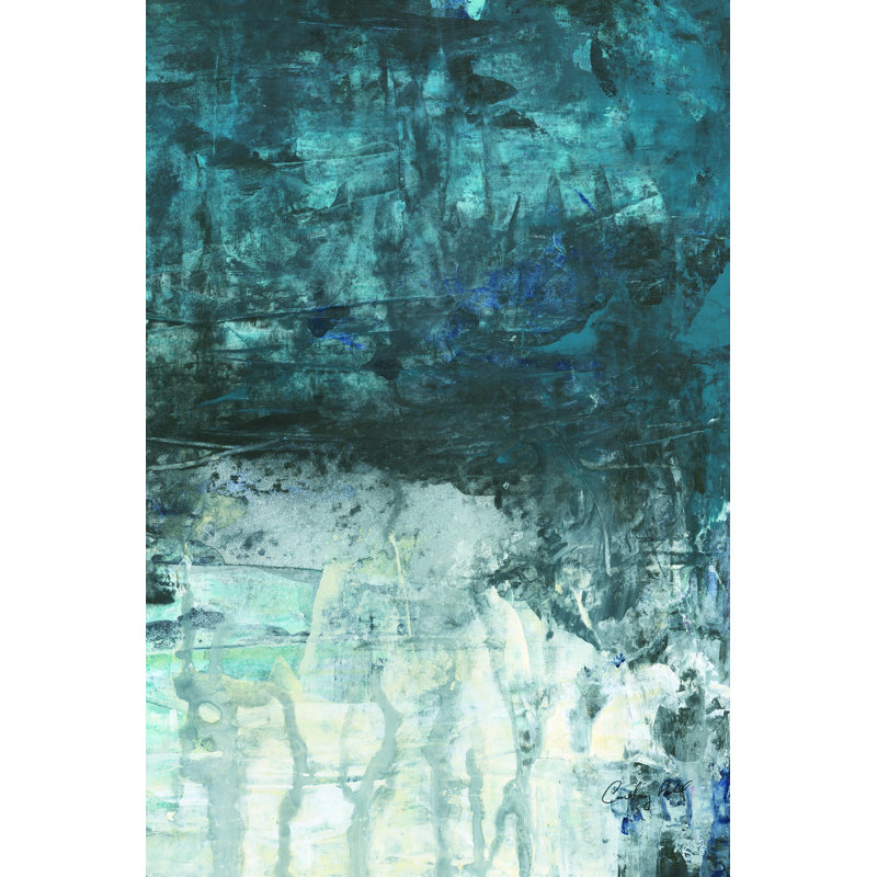 «Glacial III» par Courtney Prahl - reproduction imprimée, H 48 po x l 32 po, Toile tendue