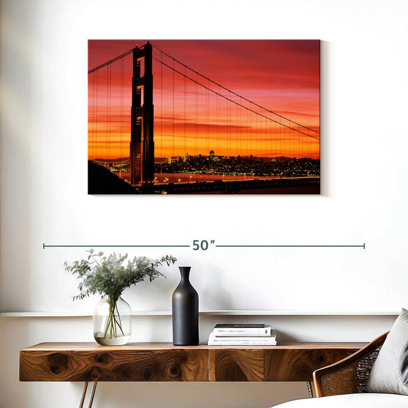 Lilie Golden Gate Orange Sunset, 24" H x 36" W