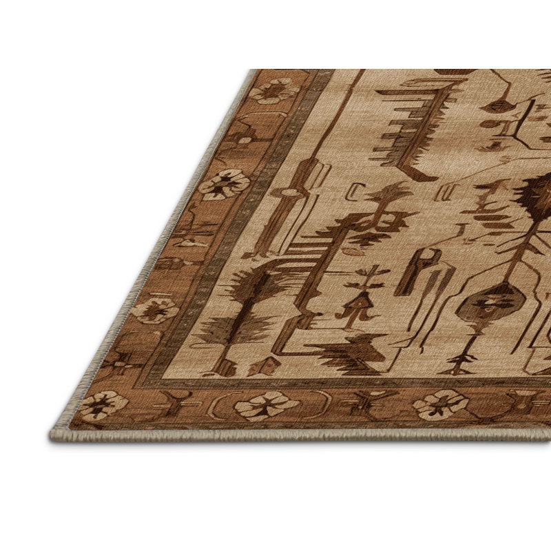 Tapis beige lavable à la machine