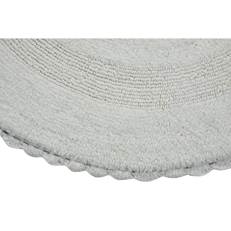 Jarris Cotton Bath Rug, White