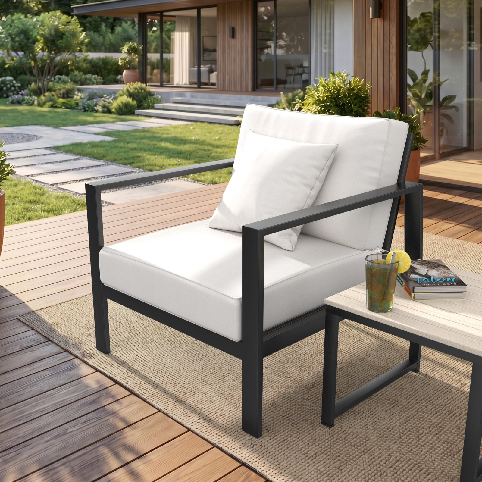 Lani 29" Sunbrella® Seat and Back Cushion, Canvas Natural Sunbrella® Canvas