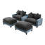 Canapé modulaire en chenille avec ports USB et repose-pieds amovibles-130836765