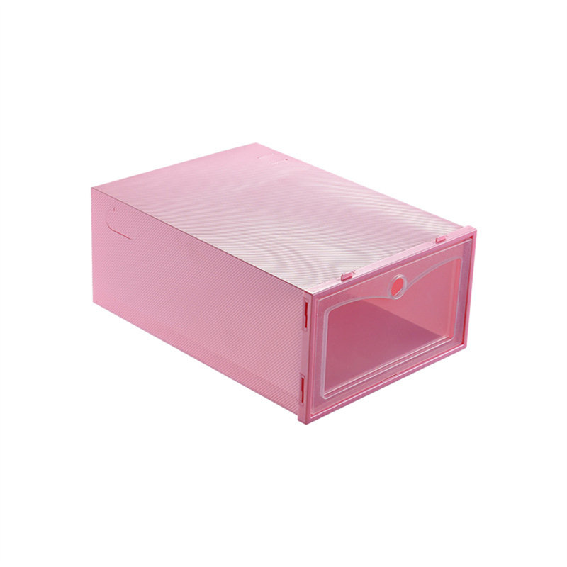 Boîte de rangement à couvercle rabattable, Rose clair