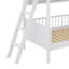Lit superposé en bois de taille simple, livré avec trois sections de rangement-967180918