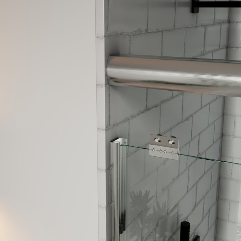 Opal Mirage MCOCOD 60" W x 76" H Double Smooth Sliding Semi-Frame Shower Door with Tempered Glass | Crystal Clear | Stylishly Upscale