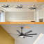 Ventilateur de plafond intelligent 66 po Brixham avec lumière DEL à intensité variable, moteur à courant continu réversible et télécommande-93307670