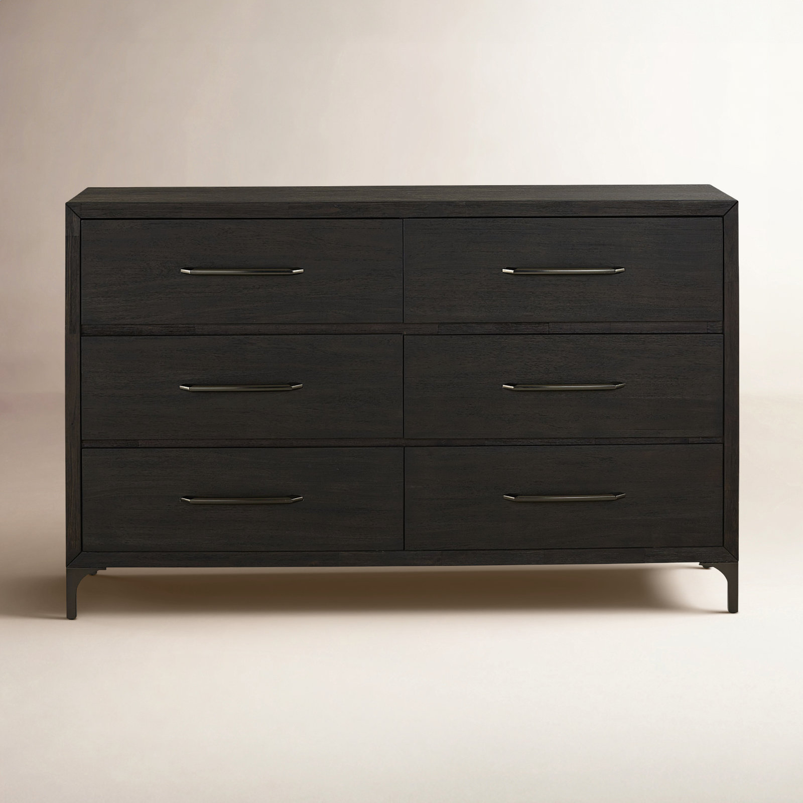 6 - Drawer Double Dresser, Vintage Coffee