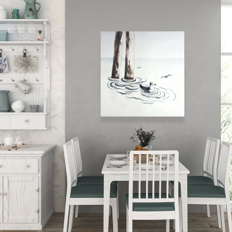 Mouette - Toile bleue pour décoration intérieure