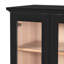 Armoire de salle de bain moderne de 67,2 po avec tablettes réglables, étagère de porte double couche et unité de rangement autoportante avec portes en verre, tablettes et tiroir pour l'organisation