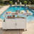 Foldable Outdoor Kitchen Island Patio Mobile Kitchen Cart Portable Outdoor Cooking Island with Lockable Wheels-832678768