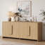 Buffet moderne incurvé de 63,78 pouces avec tablettes ajustables-1754217393