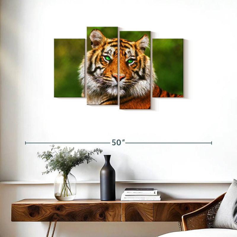 Tigre aux yeux verts Brampt, H 22 po x l 36 po