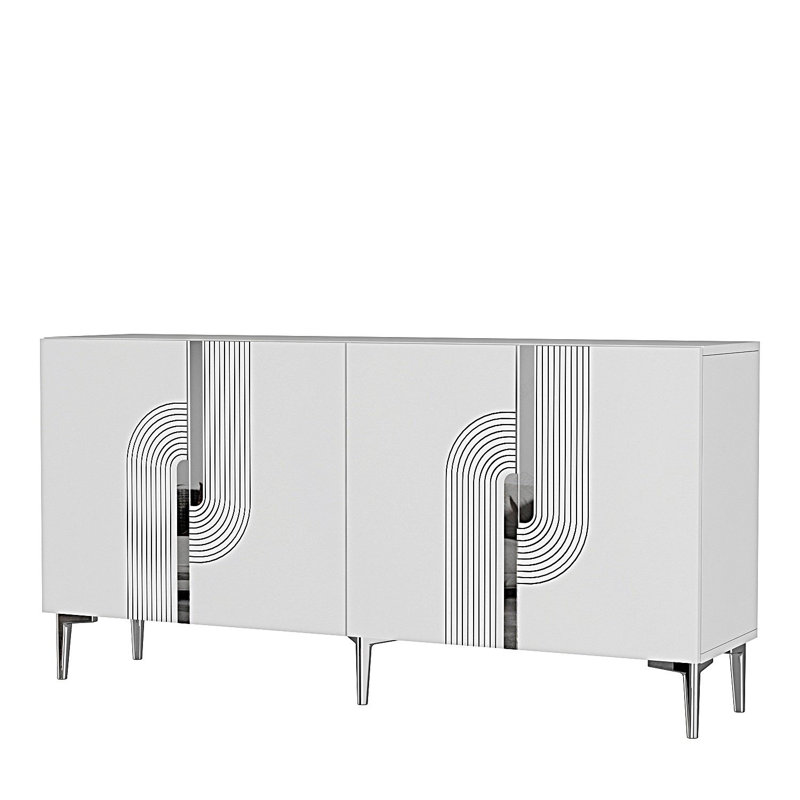 Console, Blanc / argenté