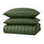 Kensington Homeware Bedroom Microfiber Striped Duvet Cover Set with Pillowcases-120238770-120238777