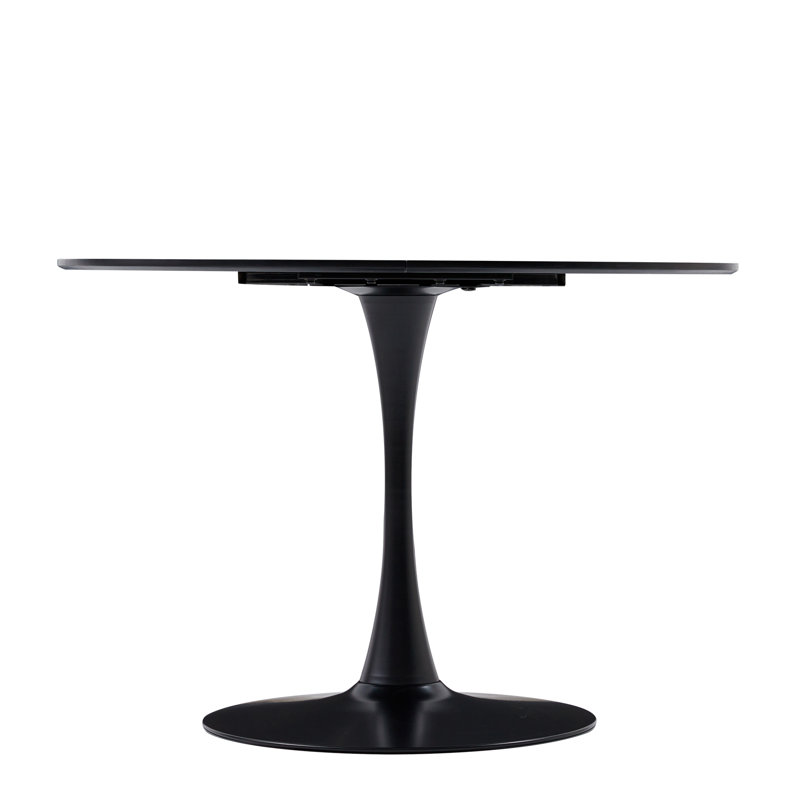 David Pedestal Dining Table, Black, 75cmH x 110cmL x 110cmW