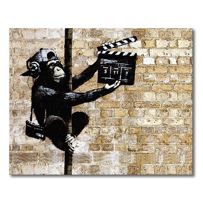 Banksy No. 13 - No Frame Print on Canvas, 80cm H x 100cm W x 2cm D