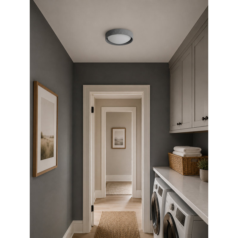 Carran Acrylic LED Flush Mount, Gray