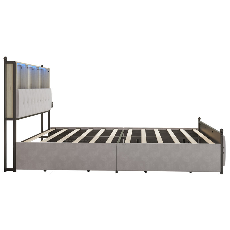 Tavean Upholstered Storage Bed, European Kingsize (160 x 200 cm)