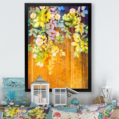 Pétales de printemps grunge - peinture