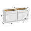 Base de meuble-lavabo double 60 po seulement-106891077
