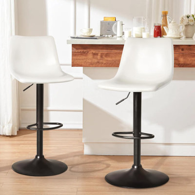 Halima Swivel Adjustable Height Counter Stool with Metal Frame